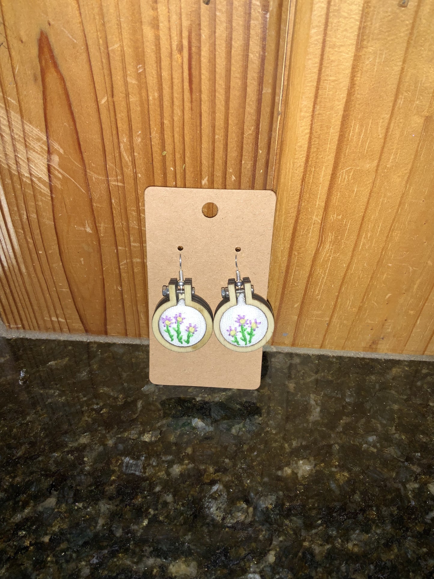 Mini Embroidery Earrings
