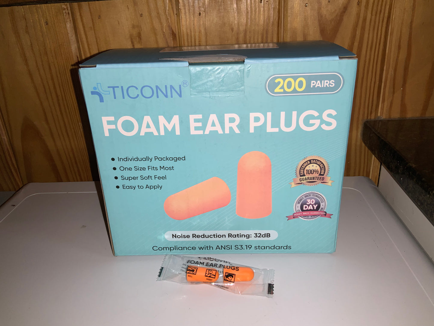 Foam earplugs