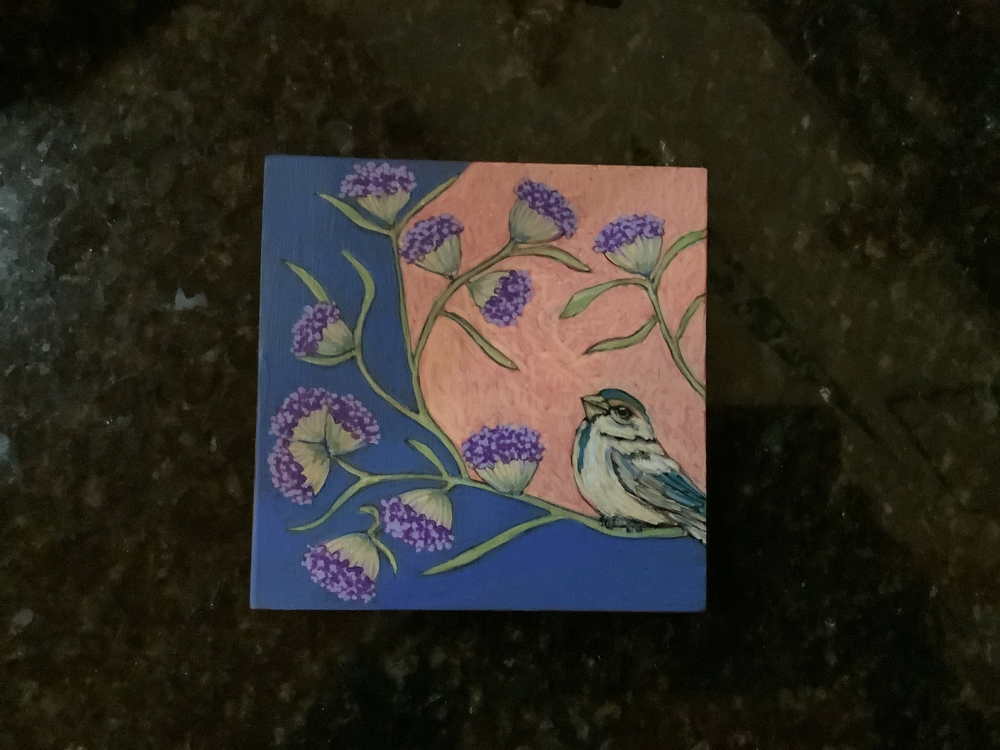 Laura Tucker Panting on wood